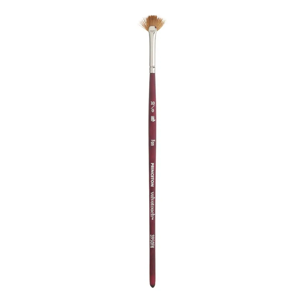 Princeton Velvetouch Series 3950 Fan Paint Brush 0.25cm (0.1 inch) | Precision Detail for Acrylic, Oil, Watercolor - main product image