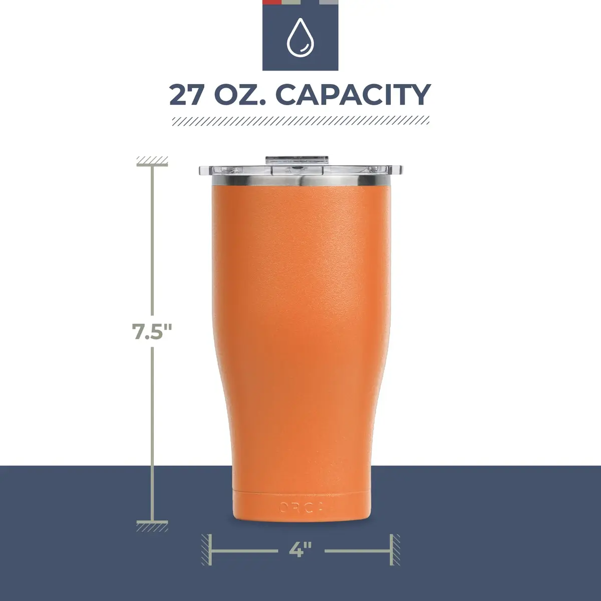 ORCA Chaser Cup, Pink/Clear, 27 oz | Double Insulated Stainless Steel Tumbler for Hot & Cold Drinks - view 3