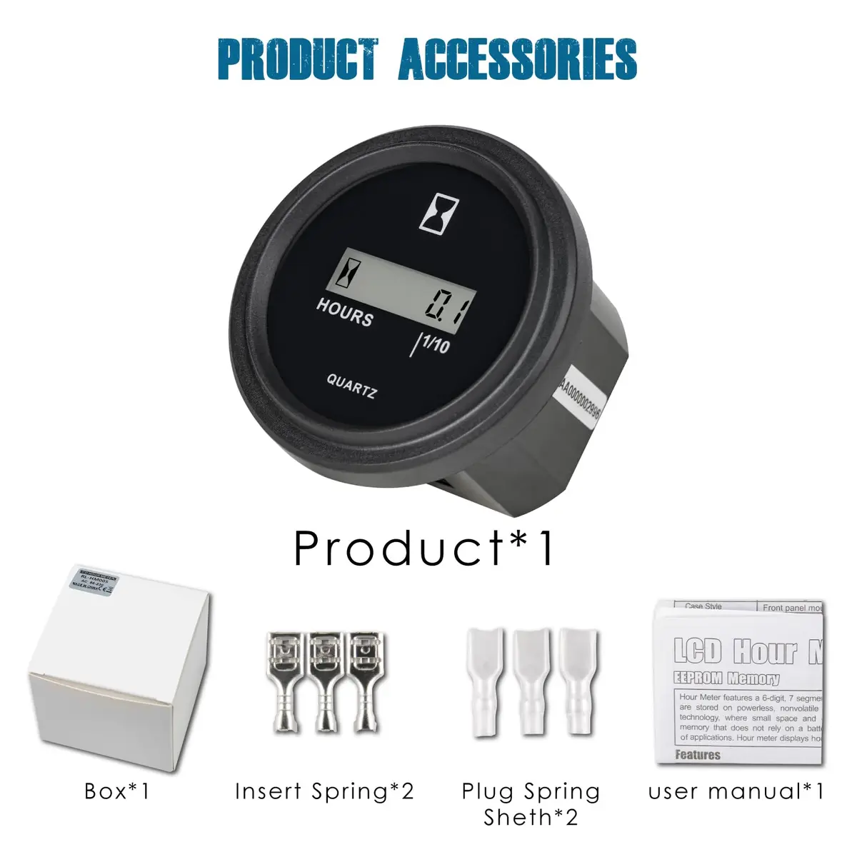 Runleader RL-HM005 LCD Hour Meter AC 86-230V | Tracks Runtime, Resettable Hours, IP65 Waterproof - view 8