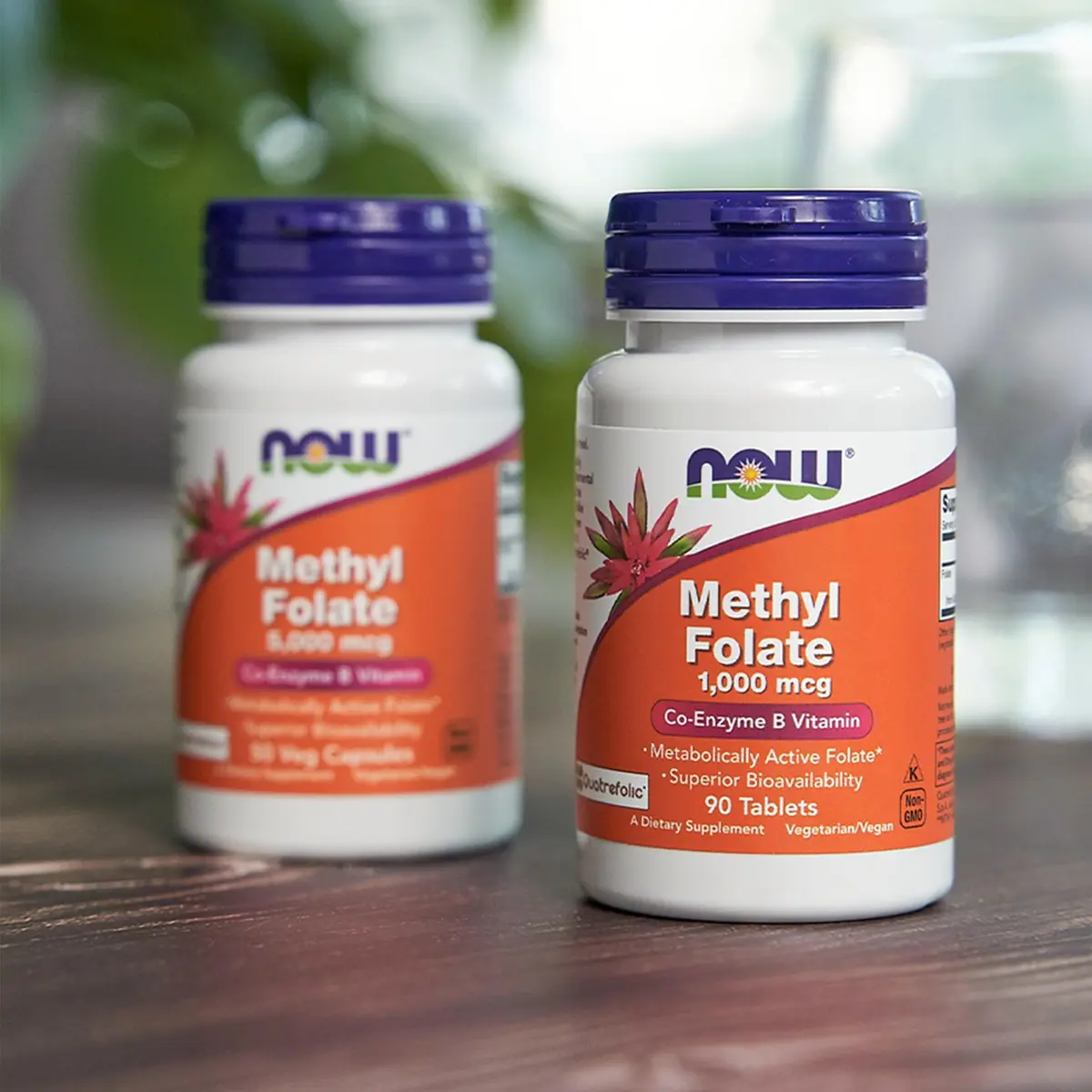 NOW Methyl Folate 1000 mcg | Bioavailable Co-Enzyme B Vitamin, 90 Tabs - view 7