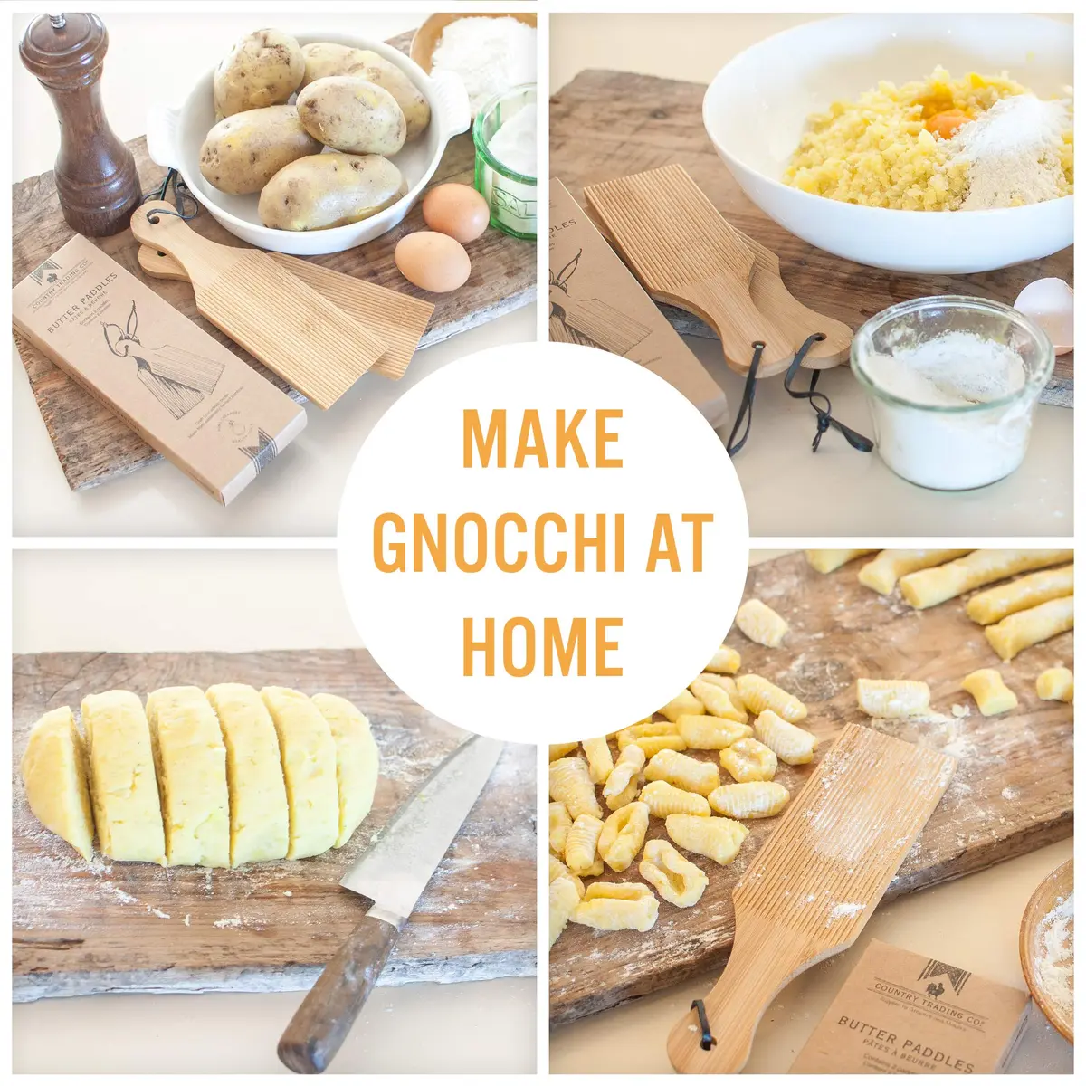 Country Trading Co. Gnocchi Boards & Wooden Butter Paddles | Handmade Pasta & Butter Makers - 9.5 inches - view 6