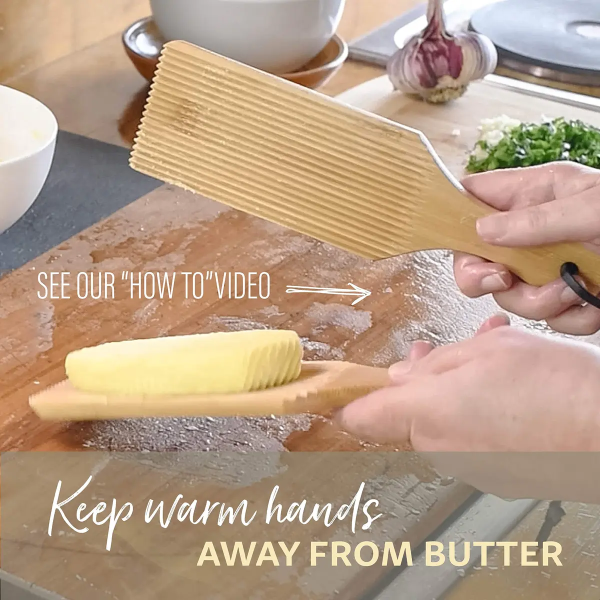 Country Trading Co. Gnocchi Boards & Wooden Butter Paddles | Handmade Pasta & Butter Makers - 9.5 inches - view 4
