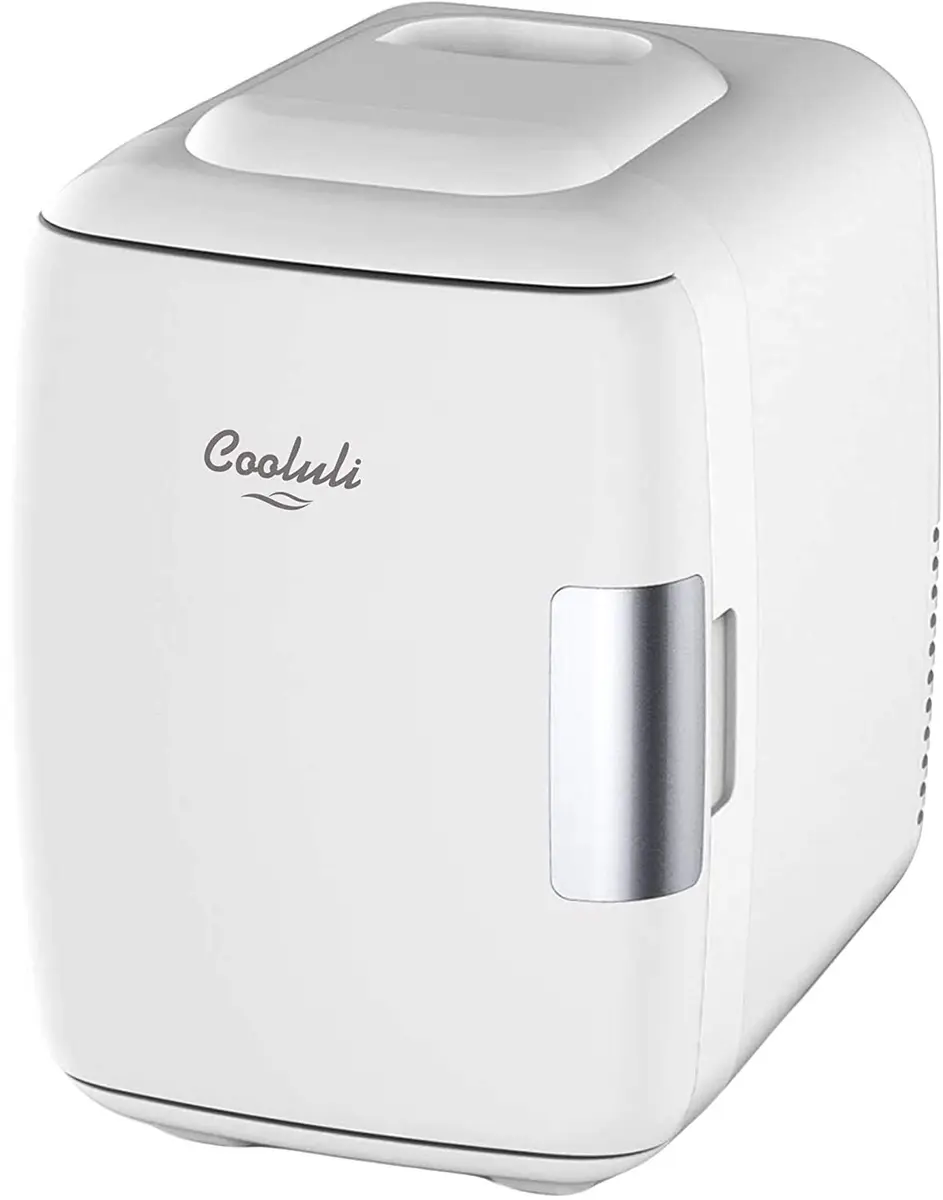 Cooluli White 4L Mini Fridge & Warmer 4.2 Quarts (3.8L) | ETL Certified Portable Electric Cooler & Warmer for Skincare, Drinks, & Makeup - main product image