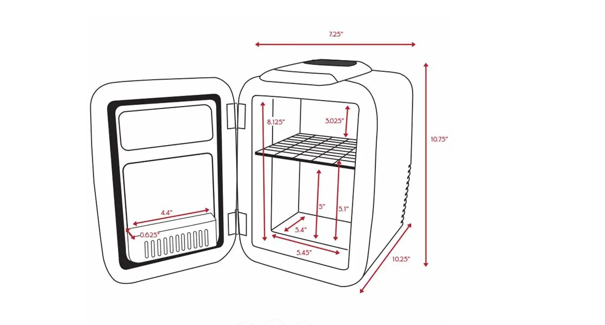 Cooluli White 4L Mini Fridge & Warmer 4.2 Quarts (3.8L) | ETL Certified Portable Electric Cooler & Warmer for Skincare, Drinks, & Makeup - view 8