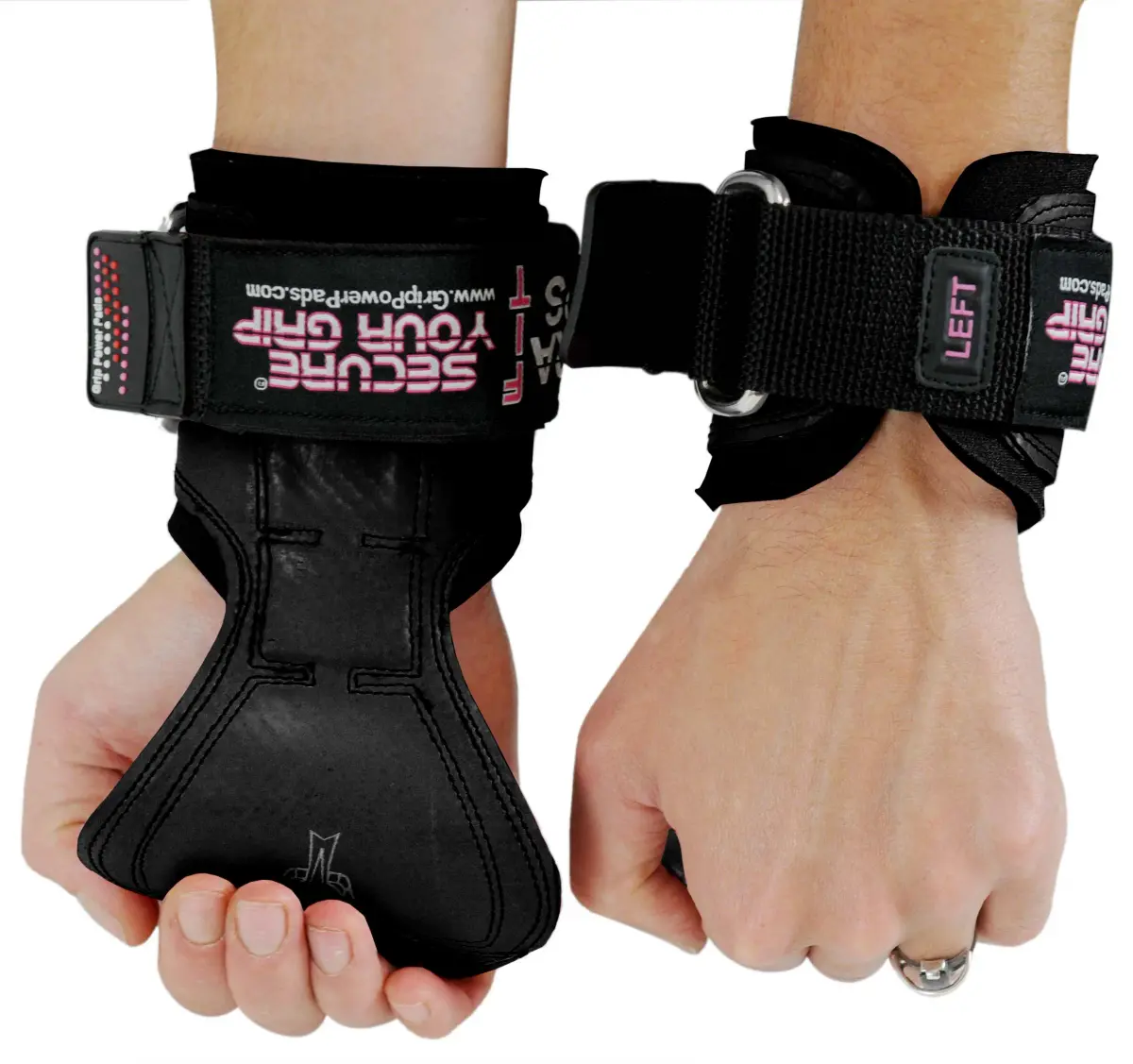 Cobra Grips Weight Lifting Gloves with Built-in Wrist Wraps (FIT Black Rubber, 4.25-7.0" Wrist) | All-in-One Grip Pad, Strap & Hook Alternative - view 5