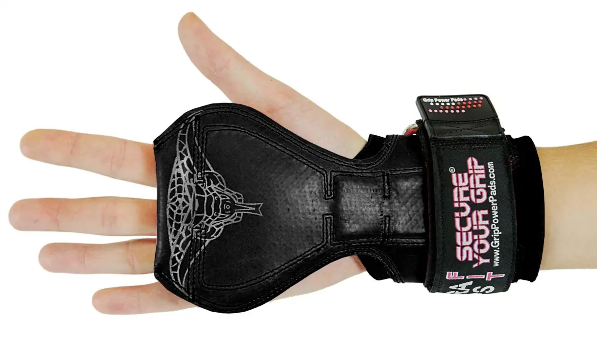Cobra Grips Weight Lifting Gloves with Built-in Wrist Wraps (FIT Black Rubber, 4.25-7.0" Wrist) | All-in-One Grip Pad, Strap & Hook Alternative - view 2