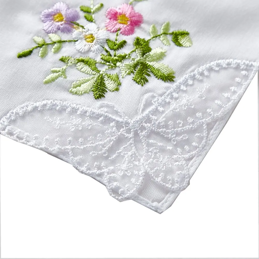 RDS HANKYTEX Cotton Embroidery Ladies' Handkerchiefs Set of 6 | 27.94 cm (11 inch) - view 5
