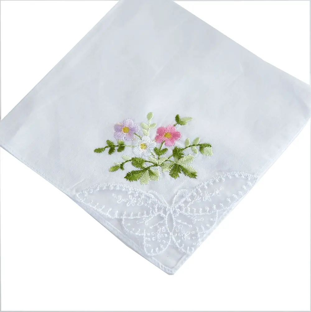 RDS HANKYTEX Cotton Embroidery Ladies' Handkerchiefs Set of 6 | 27.94 cm (11 inch) - view 6