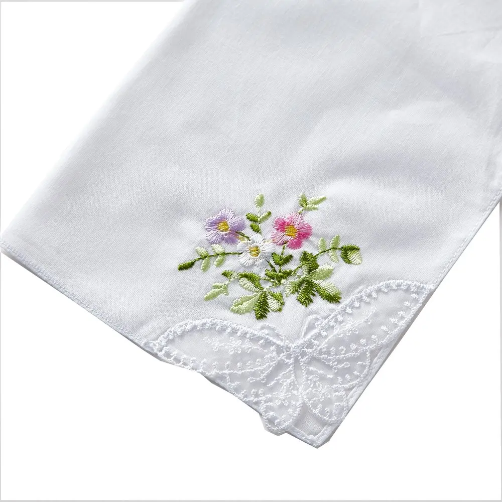 RDS HANKYTEX Cotton Embroidery Ladies' Handkerchiefs Set of 6 | 27.94 cm (11 inch) - view 3