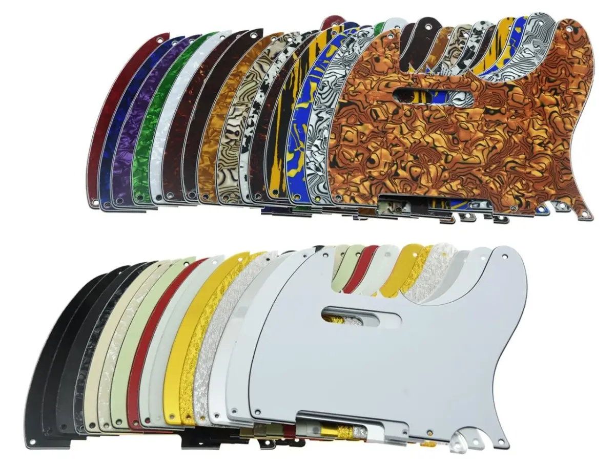 KAISH American Vintage 5 Hole Tele Style Pickguard Guitar Pick Guard Scratch Plate for Telecaster/Tele Yellow 3 Ply | Fits USA/Mexican Vintage 5 Hole Fender Telecasters - view 3