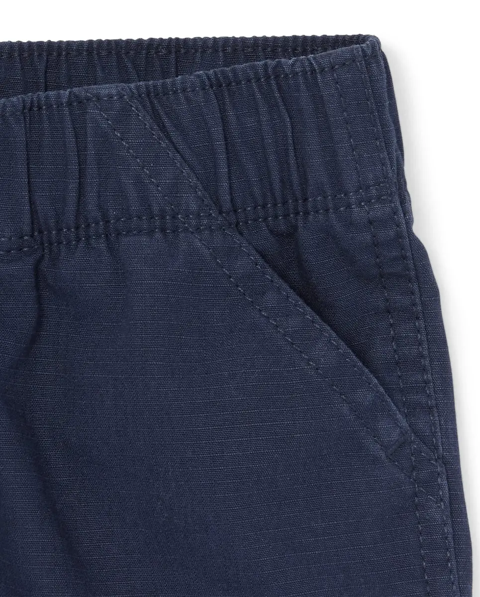 The Children's Place Baby Boys Cargo Shorts Tidal Single 4T | Durable Cotton, Elastic Waist, Year-Round Wear - view 2