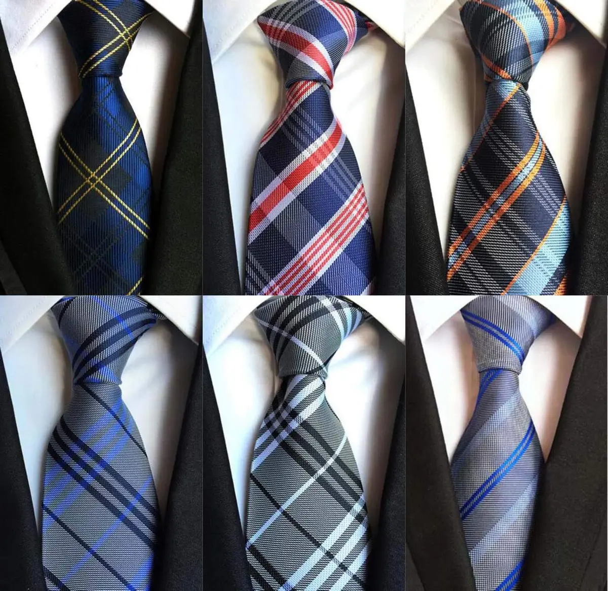 WeiShang Classic Men's Woven Jacquard Necktie Set of 6 | Elegant Formal & Party Wear (146cm x 8cm) - view 6