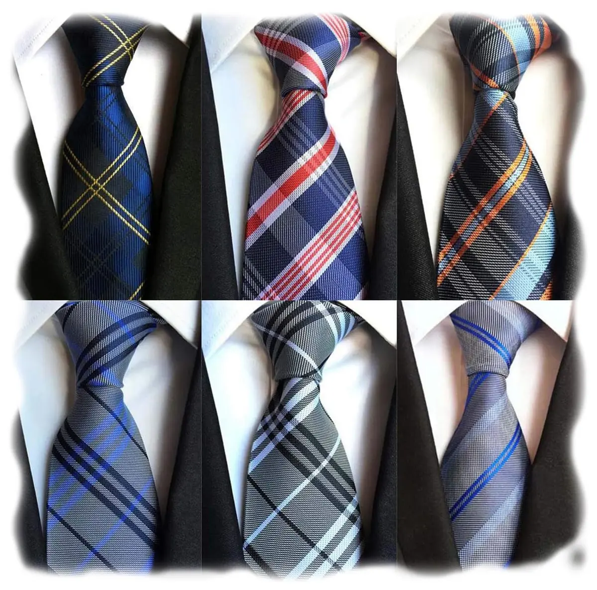 WeiShang Classic Men's Woven Jacquard Necktie Set of 6 | Elegant Formal & Party Wear (146cm x 8cm) - view 8