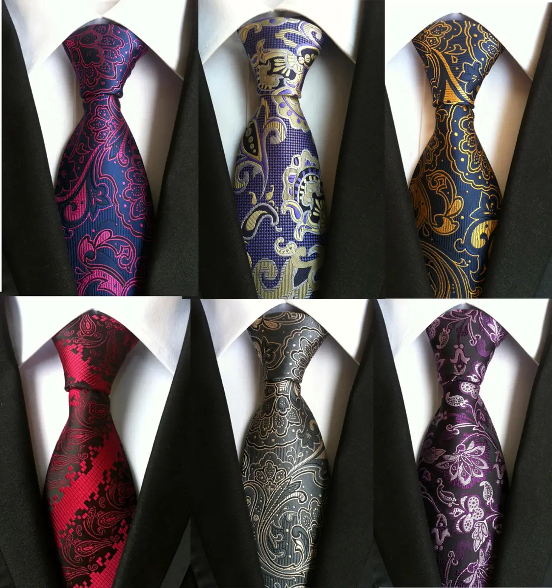 WeiShang Classic Men's Necktie Woven Jacquard 146cm (57.1in) | Elegant Formal Accessory - main product image