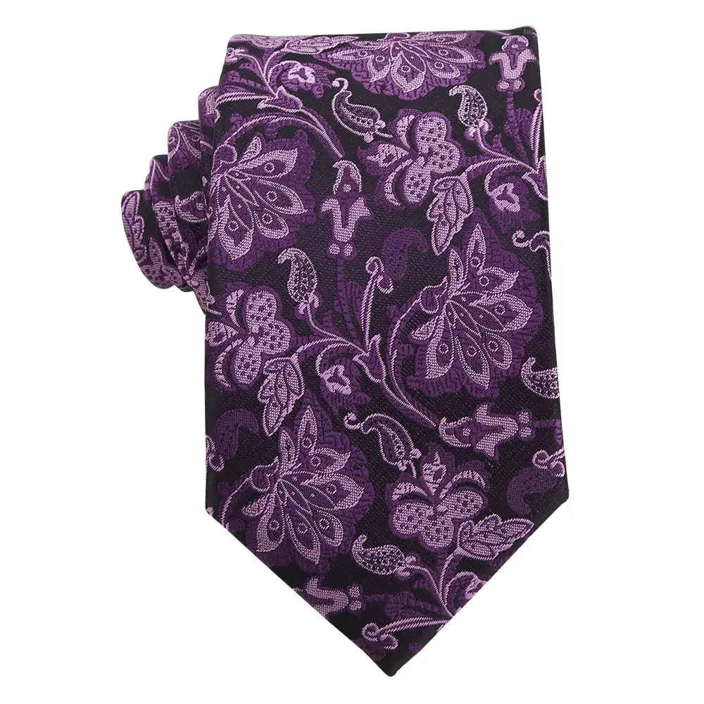 WeiShang Classic Men's Necktie Woven Jacquard 146cm (57.1in) | Elegant Formal Accessory - view 5