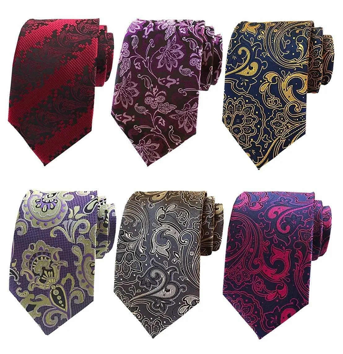 WeiShang Classic Men's Necktie Woven Jacquard 146cm (57.1in) | Elegant Formal Accessory - view 3