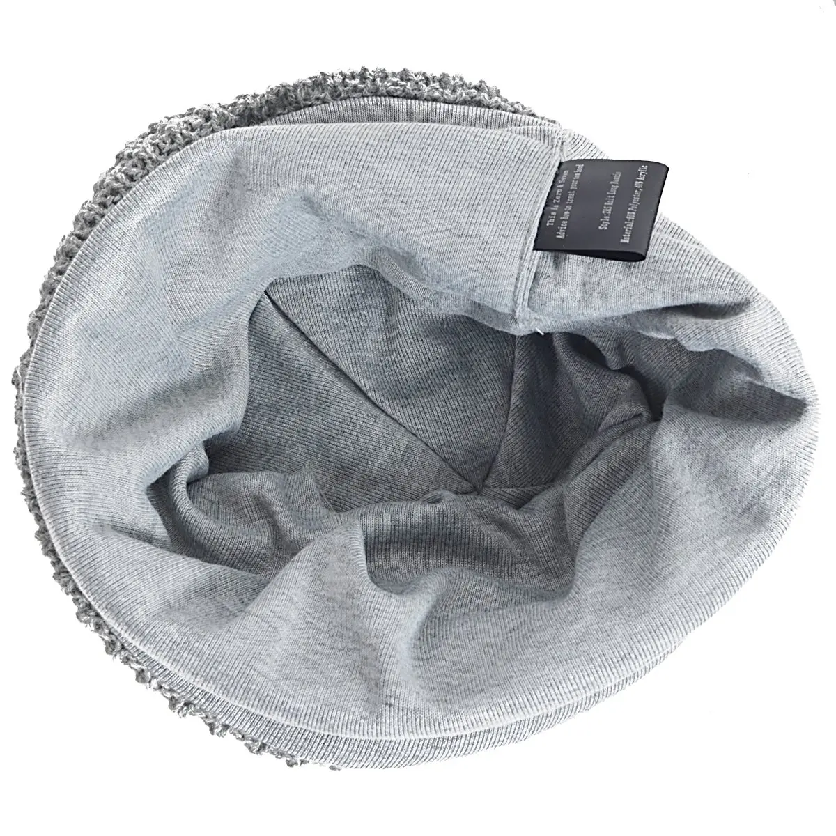 FORBUSITE Slouchy Oversized Beanie Knit Cap Light Gray | Loose Fit, Dual Layer, All-Season Wear - view 2