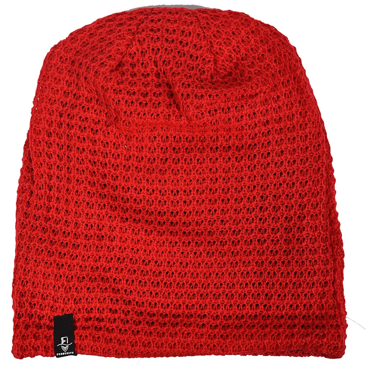 FORBUSITE Slouchy Oversized Beanie Knit Cap Red | Loose Fit for All Seasons - view 2