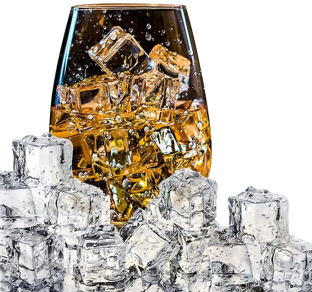 HUIANER Fake Clear Acrylic Plastic Ice Cubes 20 pcs | Realistic Decorative Props - main product image