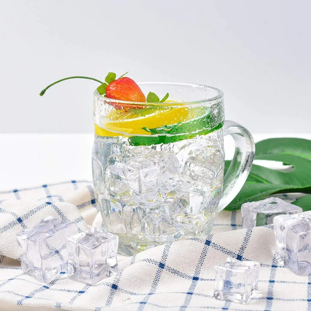 HUIANER Fake Clear Acrylic Plastic Ice Cubes 20 pcs | Realistic Decorative Props - view 6