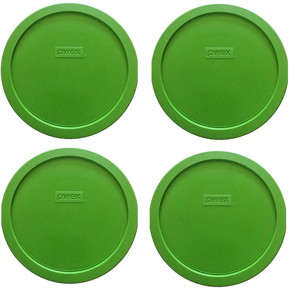 Pyrex 7402-PC Green Food Storage Lid 156 g (4-Pack) | Fits 6/7-Cup Bowls - main product image