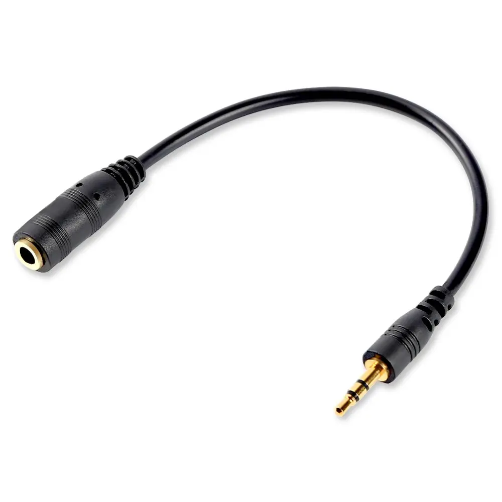 ELECTOP 2.5mm Male to 3.5mm Female Stereo Audio Jack Adapter Cable for Headphone | 17cm Length, Pure Sound - main product image