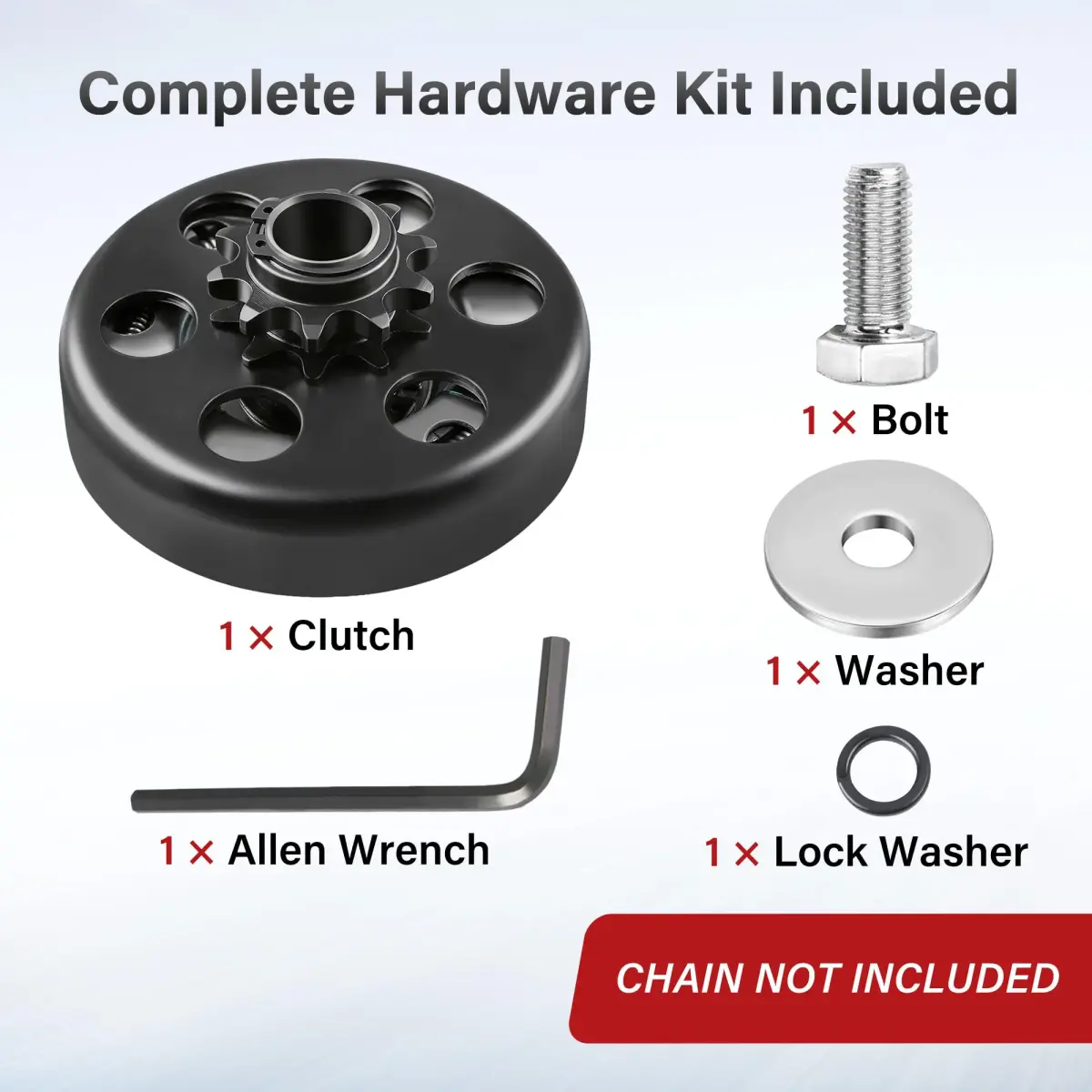 LotFancy Go Kart Clutch 3/4" Bore 10T for #40/#41/#420 Chain | 2.27 kg (5 lb) Centrifugal Clutch for Predator 212cc Engines - view 7