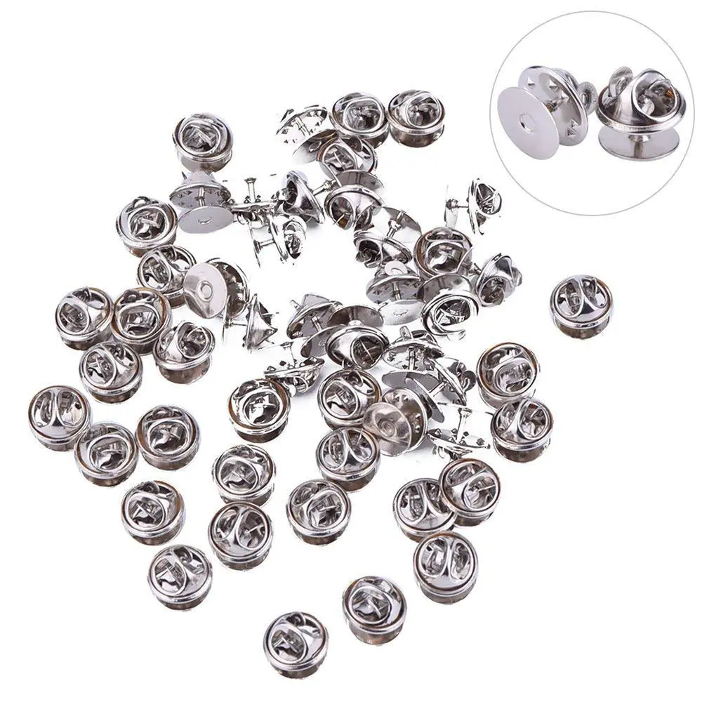 EBOOT Silver Butterfly Clutch Pin Backs | 50 Pack, Jewelry & Craft Supplies, USA Import - view 5