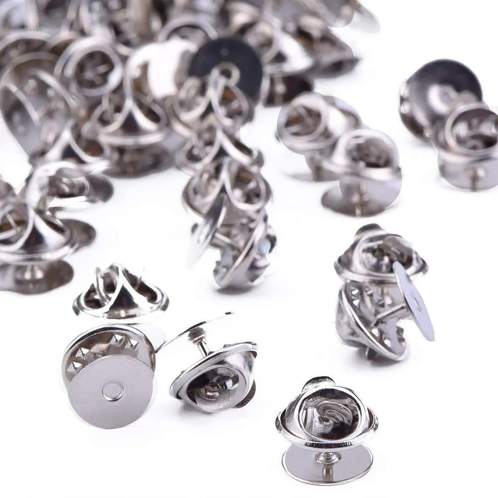 EBOOT Silver Butterfly Clutch Pin Backs | 50 Pack, Jewelry & Craft Supplies, USA Import - view 3