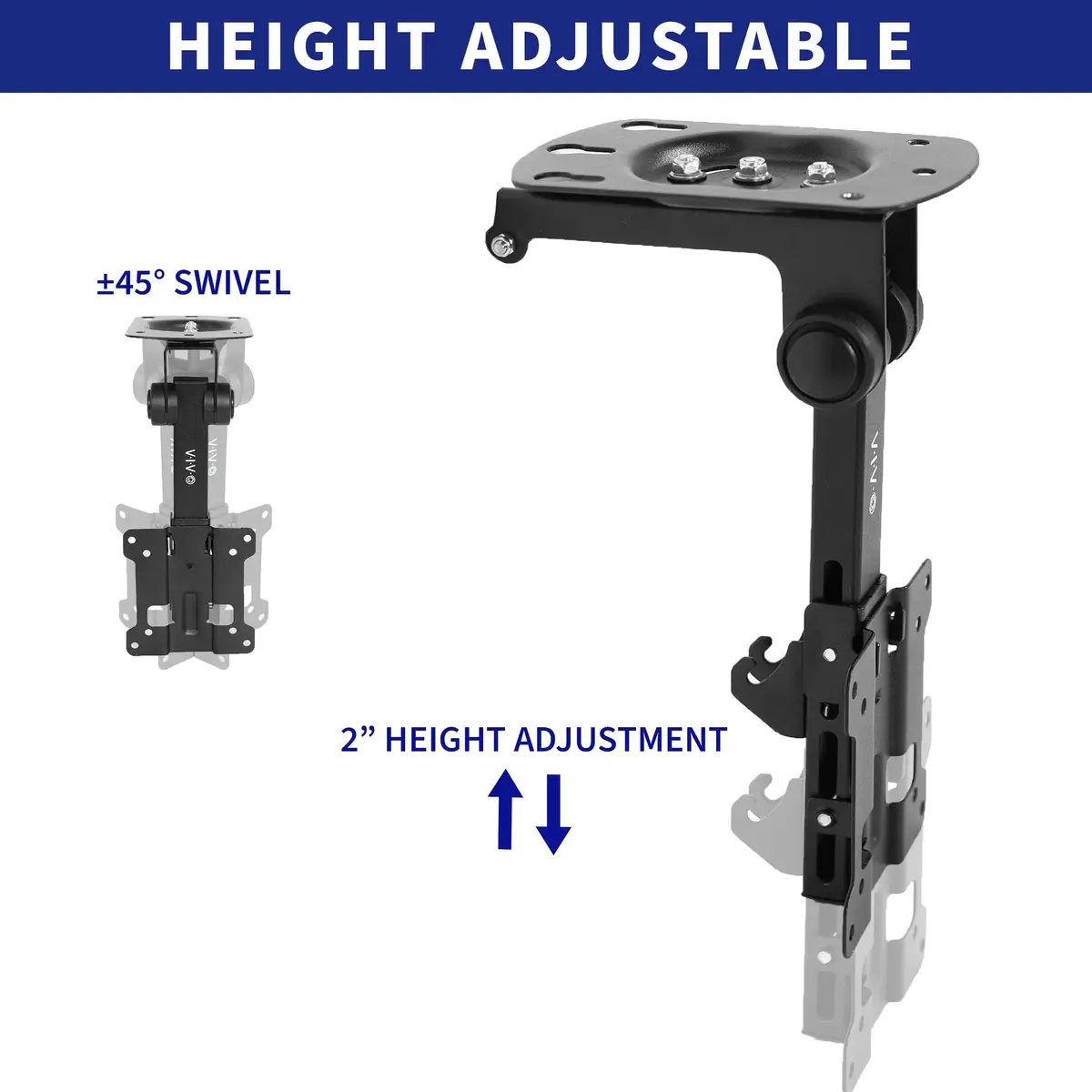 VIVO Ceiling Mount for 13-27 in Flat Screens | Space-Saving Ceiling Mount with Tilt & Swivel - view 4