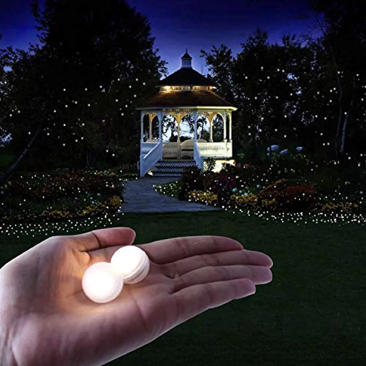 Neo LOONS White Round LED Ball Lamp Lights 1.7cm (0.67 inch) Diameter | 100 pcs for Paper Lanterns & Balloons - view 6