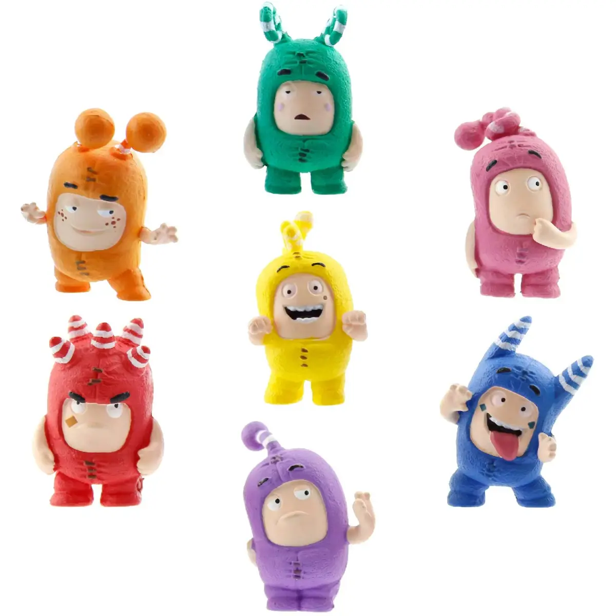 ODDBODS Mini Figurines Toy Set for Kids Ages 3+ | 7-Piece PVC Toy Set - main product image
