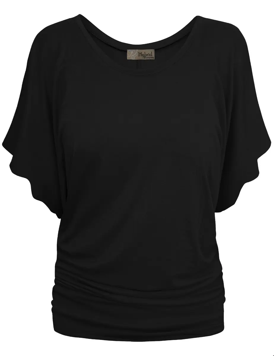 Hybrid & Company Womens Boat Neck Dolman Top Shirt Small | Light, Stretchy & Versatile - main product image