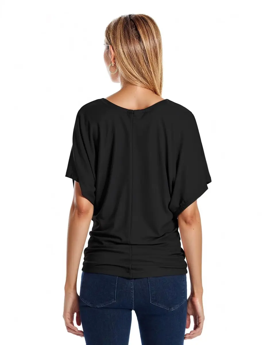 Hybrid & Company Womens Boat Neck Dolman Top Shirt Small | Light, Stretchy & Versatile - view 6