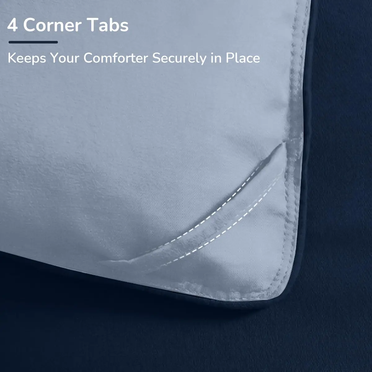 downluxe Queen Comforter Set Blue/Sapphire 203cm x 213cm (88" x 84") | All-Season Soft Microfiber Bedding - view 6