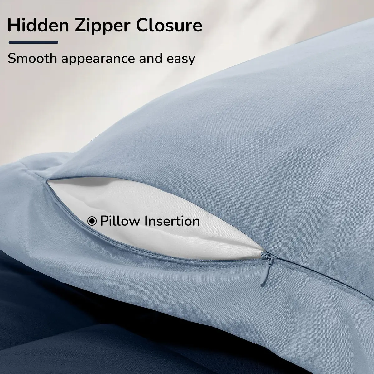 downluxe Queen Comforter Set Blue/Sapphire 203cm x 213cm (88" x 84") | All-Season Soft Microfiber Bedding - view 7