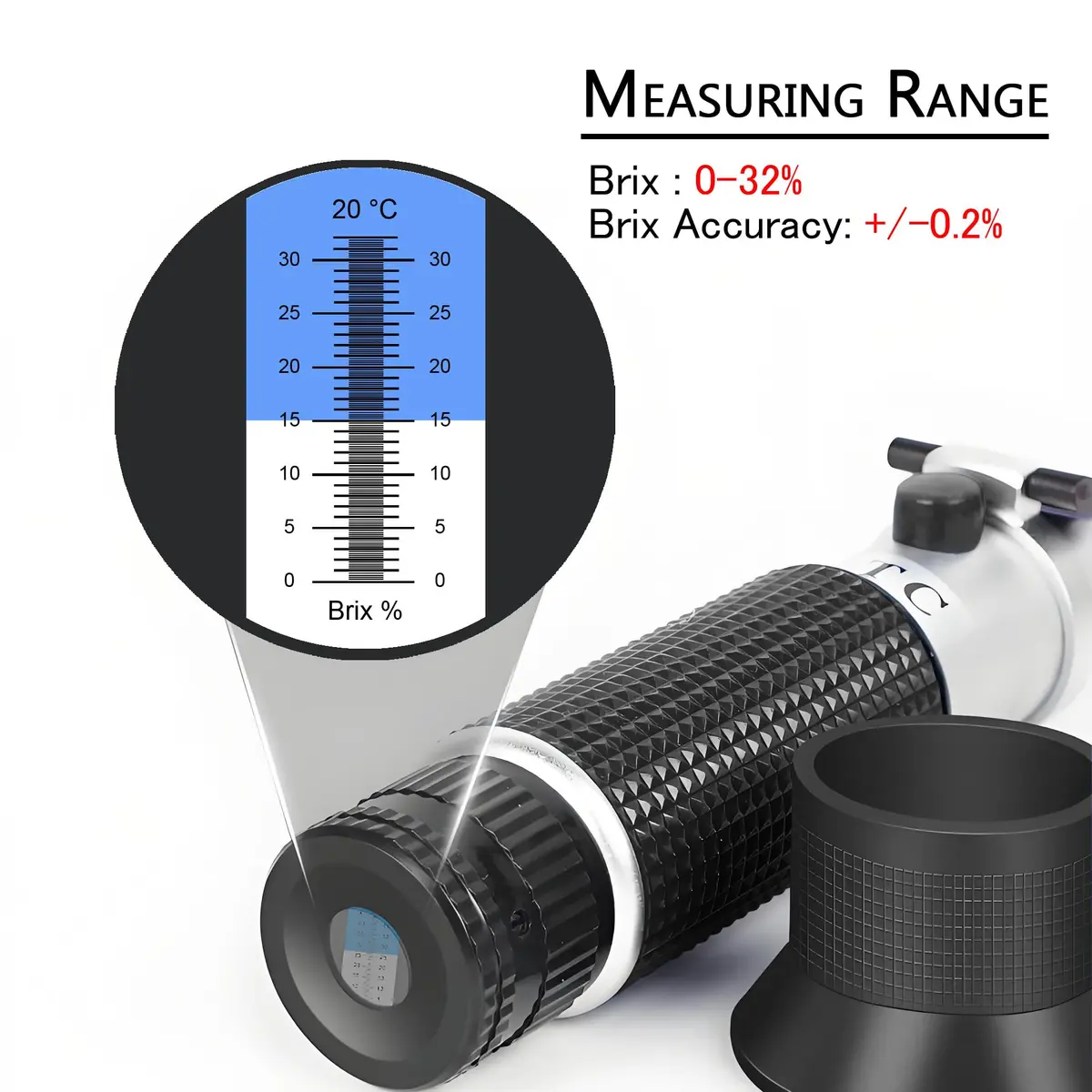 V·RESOURCING 0-32% Brix Meter Refractometer Portable Sugar Content Test | Accurate & Easy - view 3