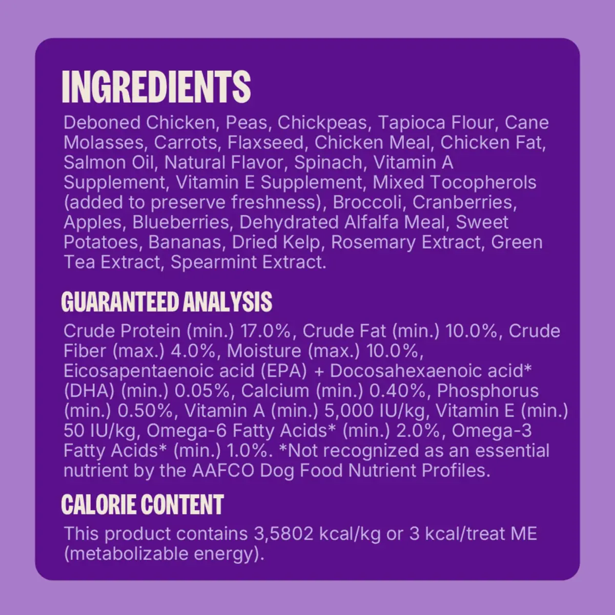 Wellness Crunchy Puppy Bites Dog Training Treats, Grain Free Chicken & Carrot Recipe, 170g (6 oz) | DHA for Brain Development - view 7