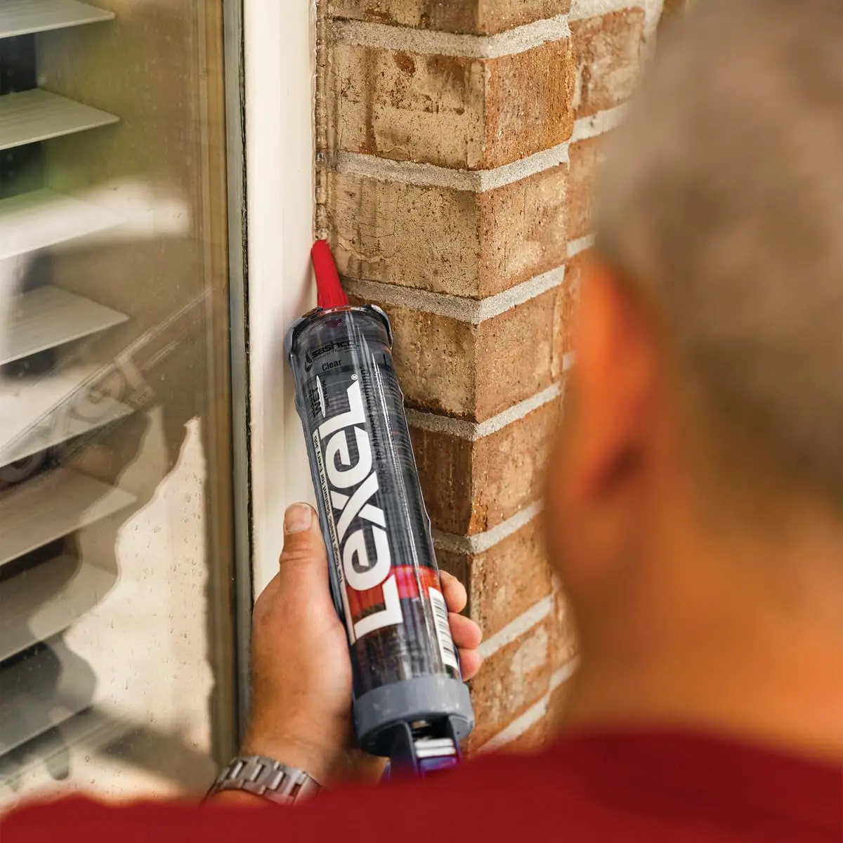 Sashco Lexel Waterproof Caulk & Sealant Clear 5 oz | Highly elastic, waterproof, paintable sealant for indoor & outdoor use - view 5
