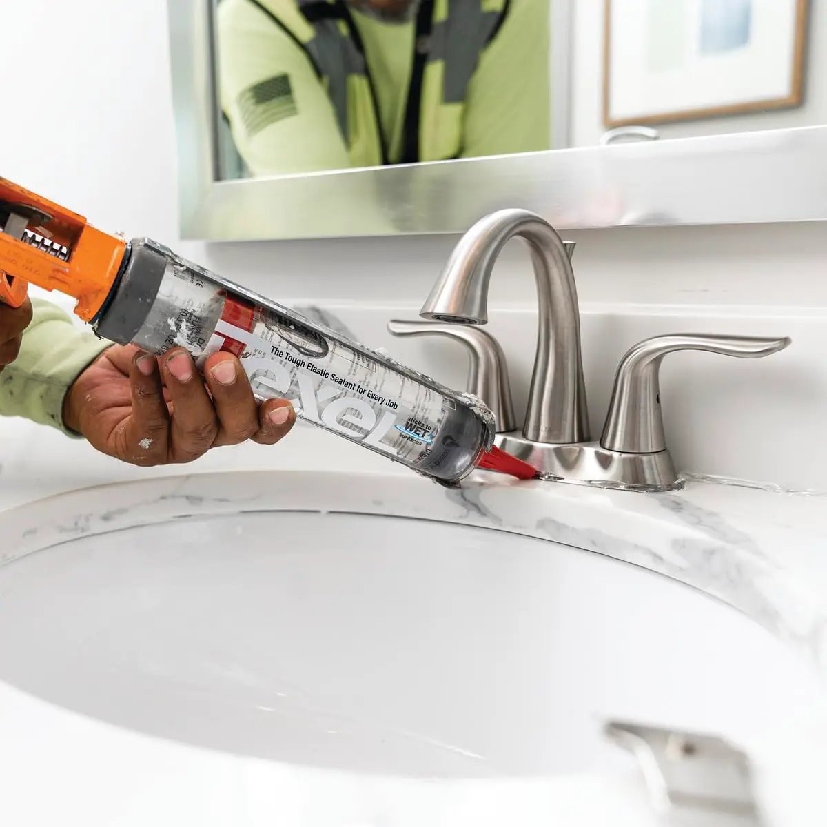 Sashco Lexel Weatherproofing Caulk 5.0oz Clear | Elastic, Waterproof & Paintable Sealant (70-120c) - view 2