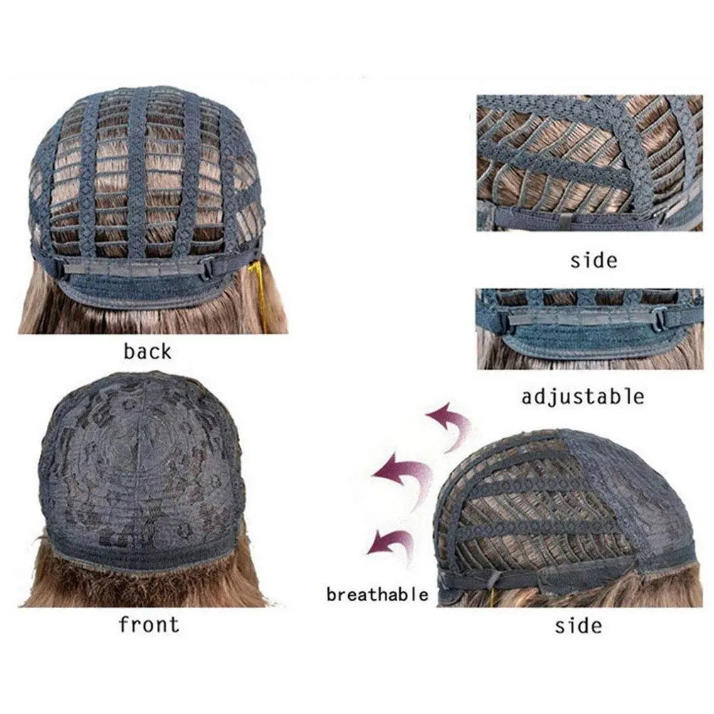 OMORFIEER Short Curly Ombre Grey Wig for Women | 35cm (14 Inch) - view 4