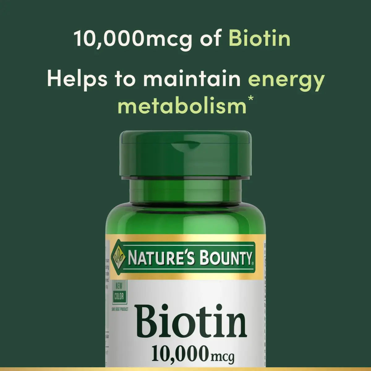 Nature's Bounty Biotin Hair Skin & Nails Vitamins, 10,000mcg, 360 Count | Supports Hair, Skin & Nails - view 4