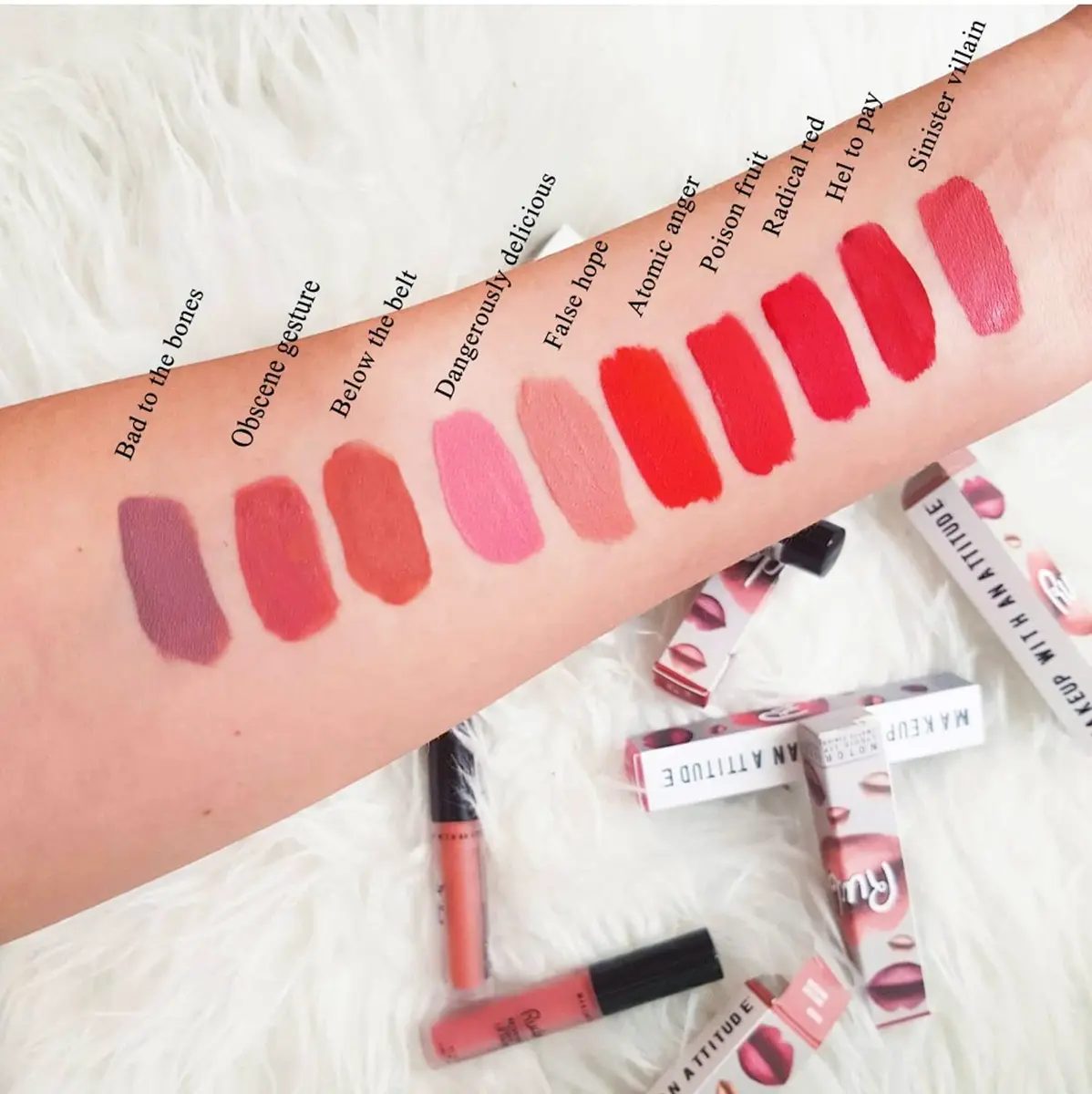 RUDE Notorious Rich Long Liquid Lip Color 0.1 oz | Matte, Highly Pigmented, Long-Lasting Lipstick - view 3
