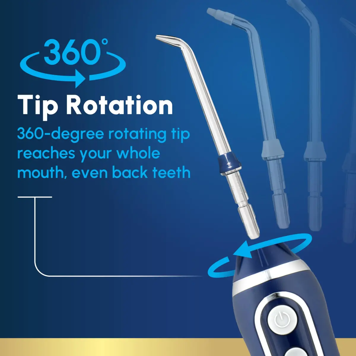 Waterpik Cordless Advanced Portable Water Flosser, Rechargeable, Blue | ADA Accepted Oral Irrigator for Gum Health - view 6