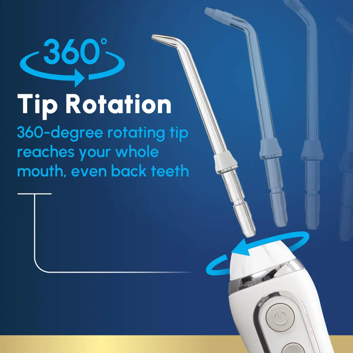 Waterpik Cordless Advanced Portable Water Flosser Gray 203ml (7 Fl Oz) | ADA Accepted Oral Irrigator - view 6