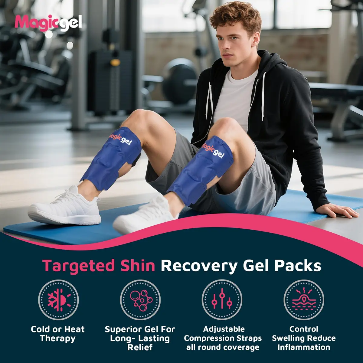 Magic Gel Shin Splint Relief Hot & Cold Packs | Ice & Therapy for Leg Pain | by Magic Gel - view 5