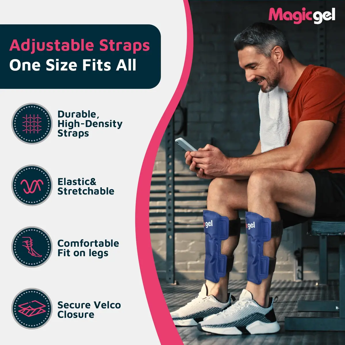 Magic Gel Shin Splint Relief Hot & Cold Packs | Ice & Therapy for Leg Pain | by Magic Gel - view 7
