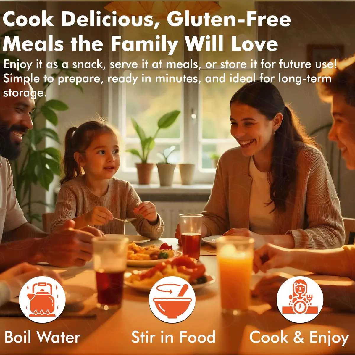 NuManna No-Gluten Family Pack Bucket 126 Servings | 25-Year Shelf Life | Emergency Food Supply, Made in USA - view 8