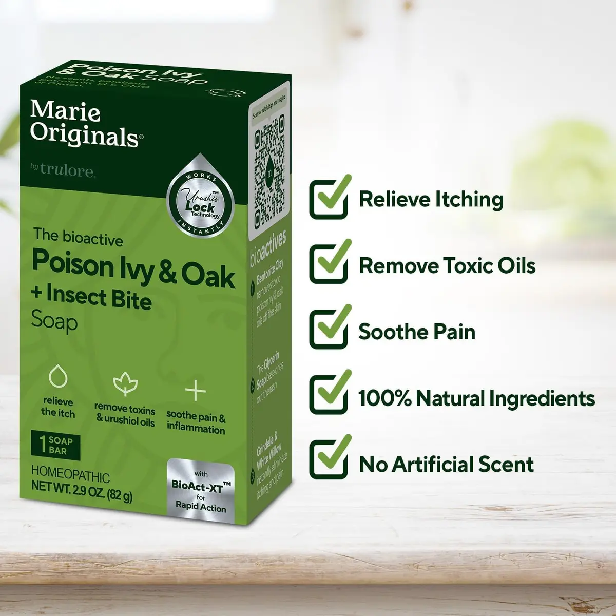 Marie Originals Poison Ivy Soap Bar | All Natural Poison Ivy Treatment | Anti-Itch Skin Cleanser Bar Wash for Poison Ivy, Poison Oak & Sumac | Soothes & Relieves Rashes | 2.9 Ounces - view 2
