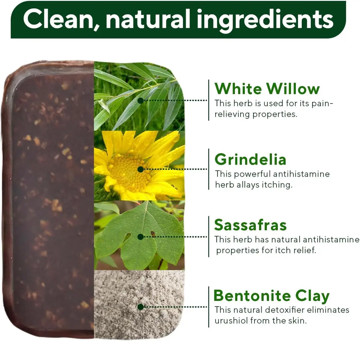 Marie Originals Poison Ivy Soap Bar | All Natural Poison Ivy Treatment | Anti-Itch Skin Cleanser Bar Wash for Poison Ivy, Poison Oak & Sumac | Soothes & Relieves Rashes | 2.9 Ounces - view 4